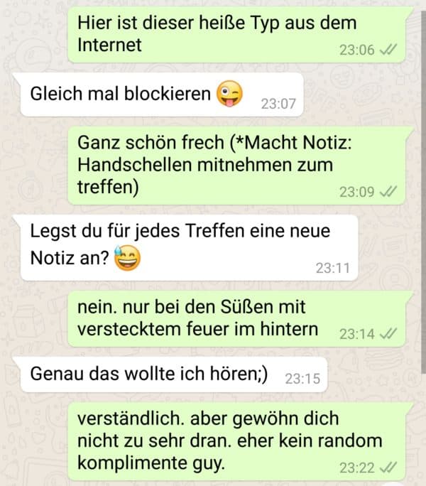 whatsapp flirt beispiele für frauen