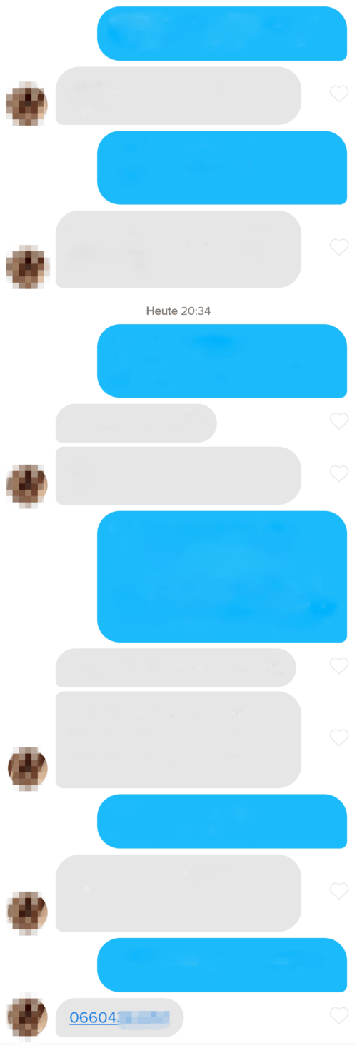 Beispiel für ein ausgeglichenes Gespräch beim Flirten im Chat