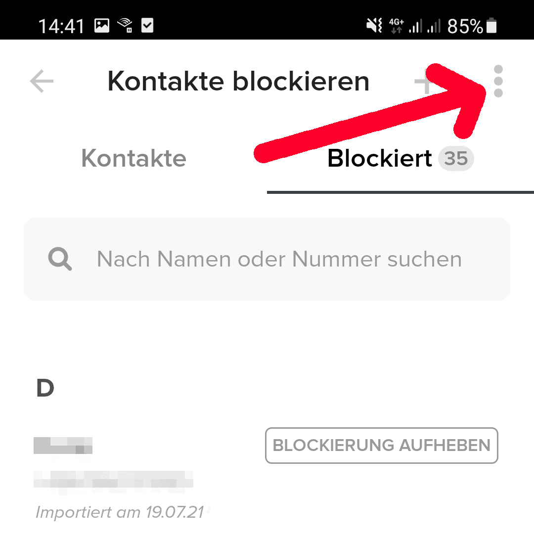 So blockierst du alle Kontakte aus deiner Telefonliste
