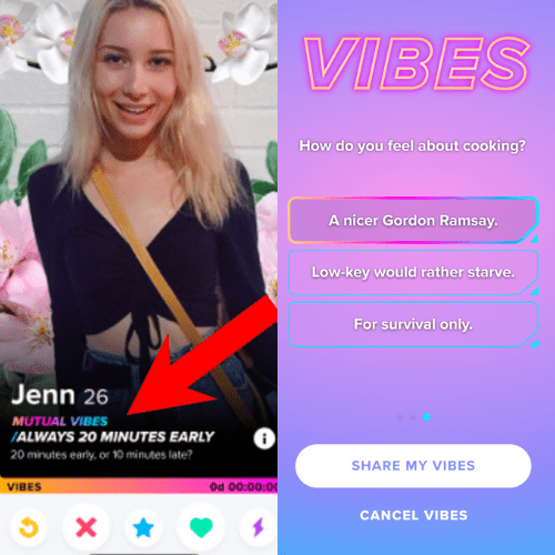 Das neue Tinder Vibes Feature in der Dating-App